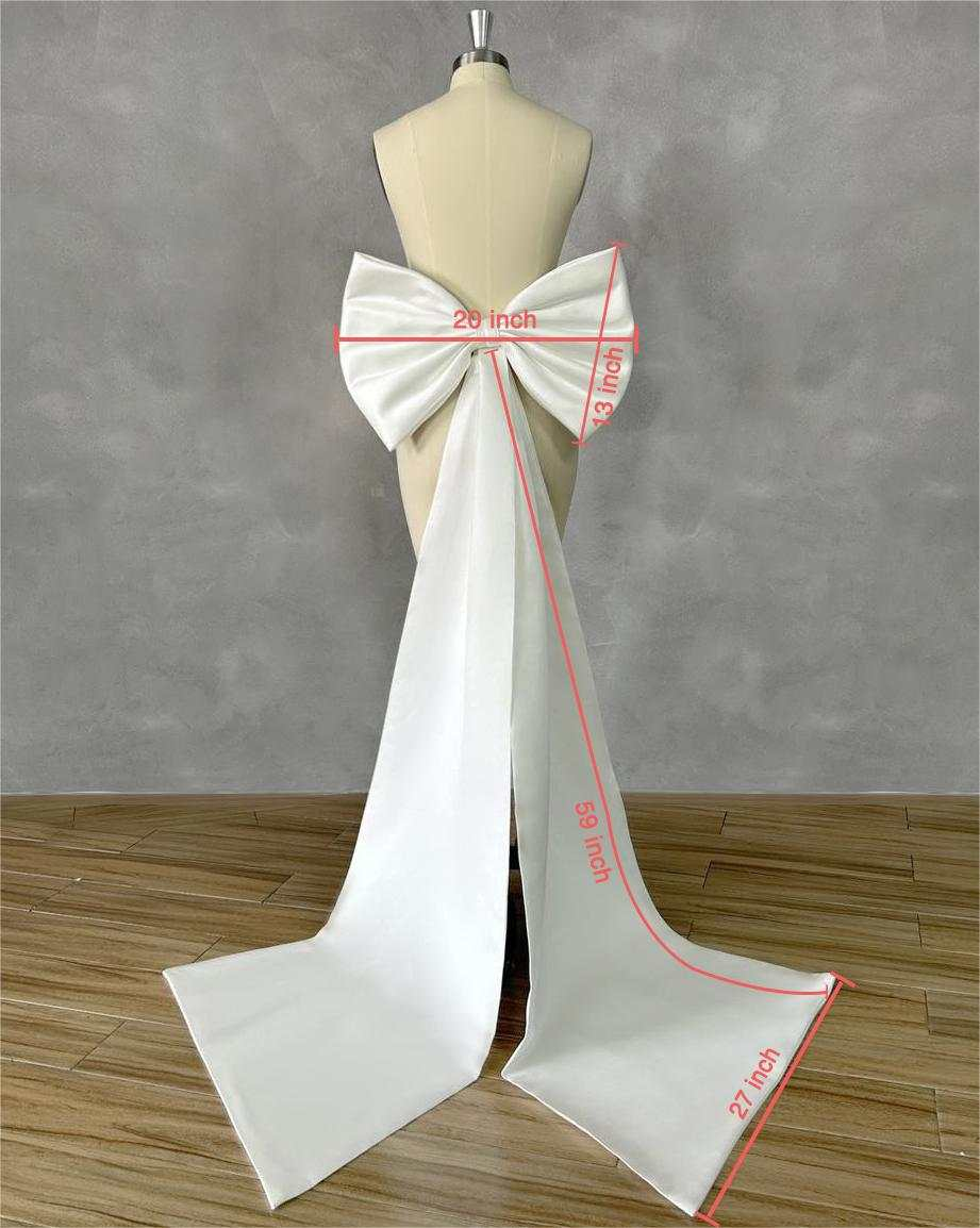 Robe Silk Women - Love Elegant Big Bow for Bridal