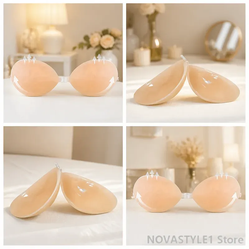 2pcs silicone breast lift pads - Silicone Bra Adhesive ulasan dan harga