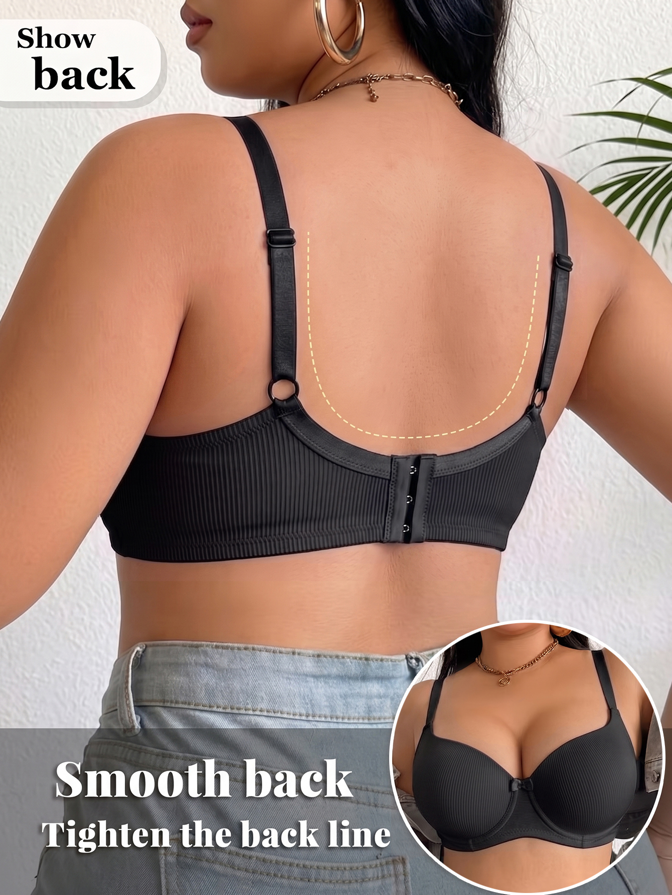 Plus Size Women Bra Thin Cup U - Push Up Bra Padded ulasan dan harga