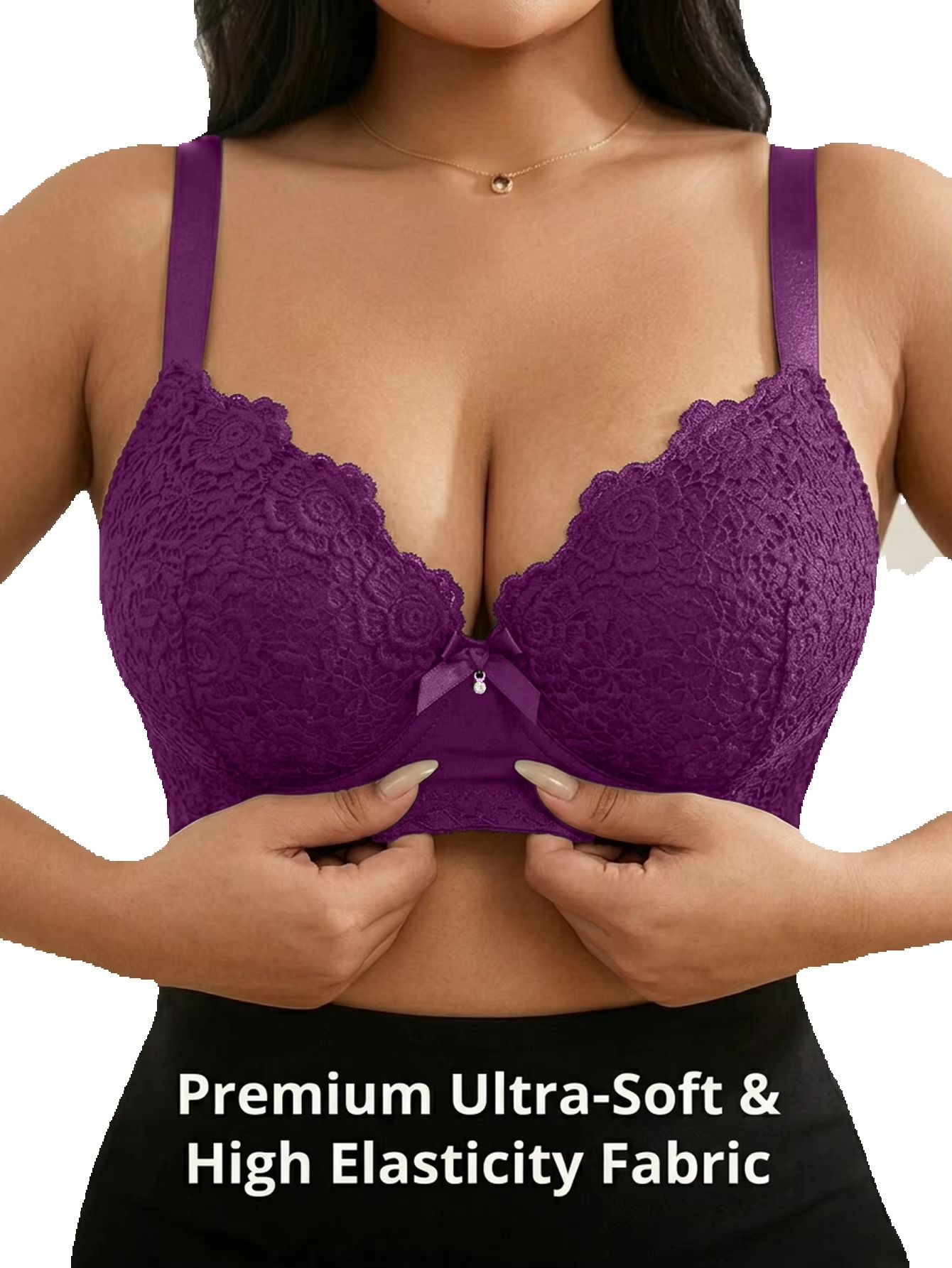 Women Plus Size Floral Push Up - Push Up Bra Padded ulasan dan harga