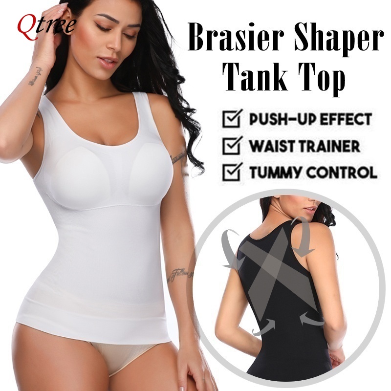 Qtree Women Tummy Control Shap - Shapewear Bodysuit Firm ulasan dan harga