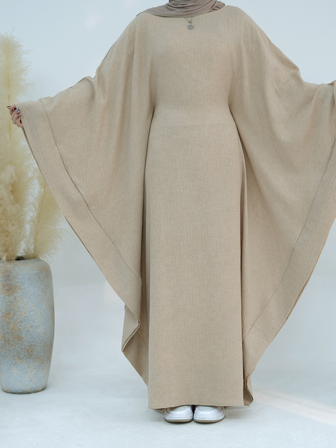 2025 Dubai Eid Ramadan Kaftan  - Robe Silk Women ulasan dan harga