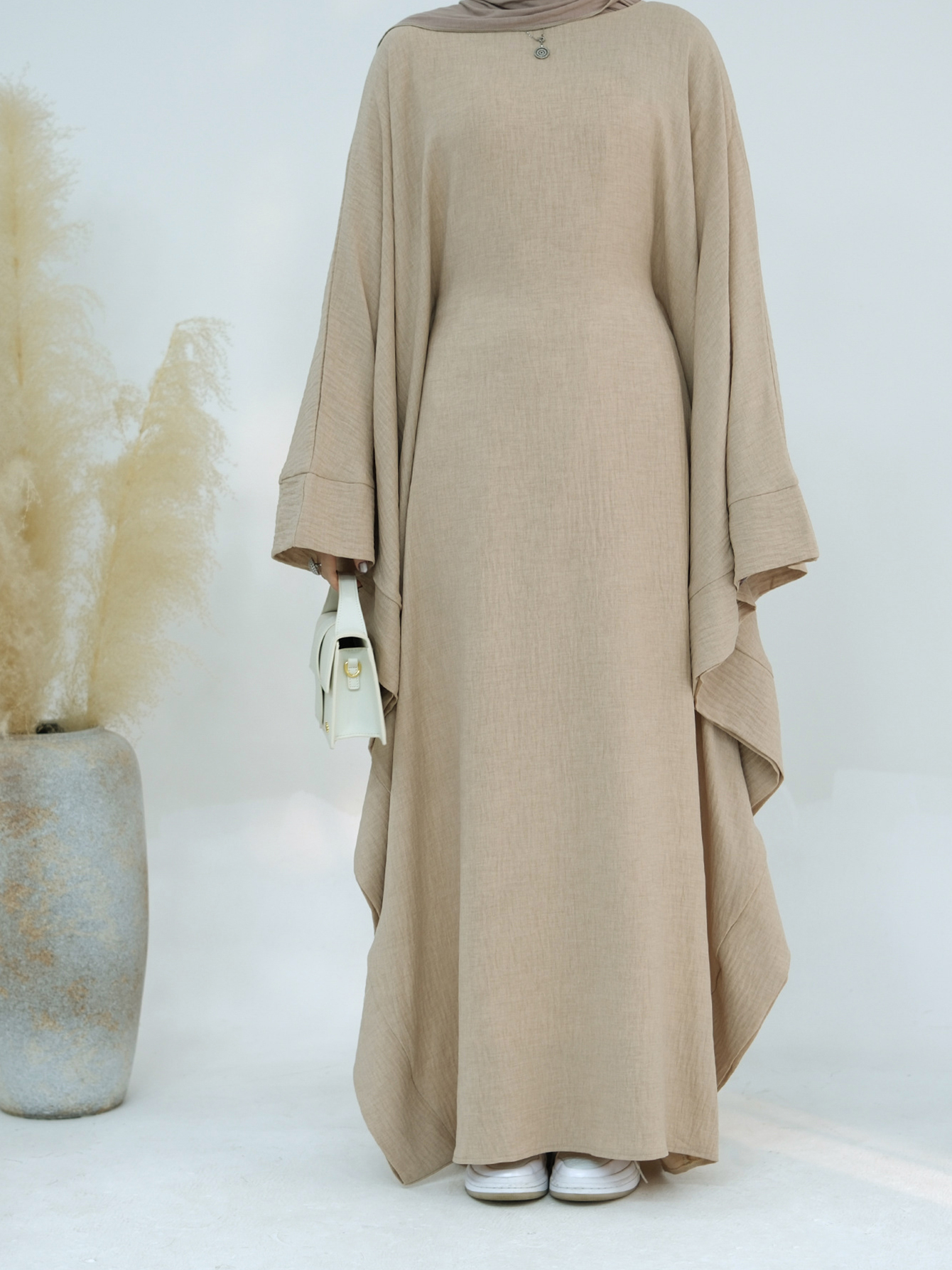 2025 Dubai Eid Ramadan Kaftan  - Robe Silk Women ulasan dan harga
