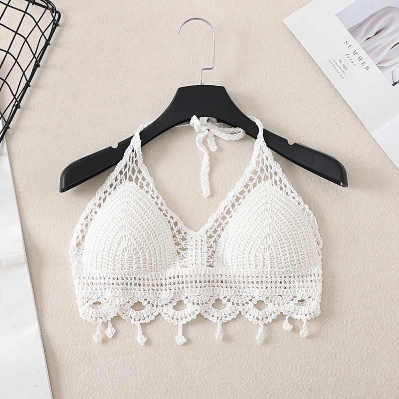 Summer Clothes Crochet Top Sex - Strapless Bra Backless ulasan dan harga