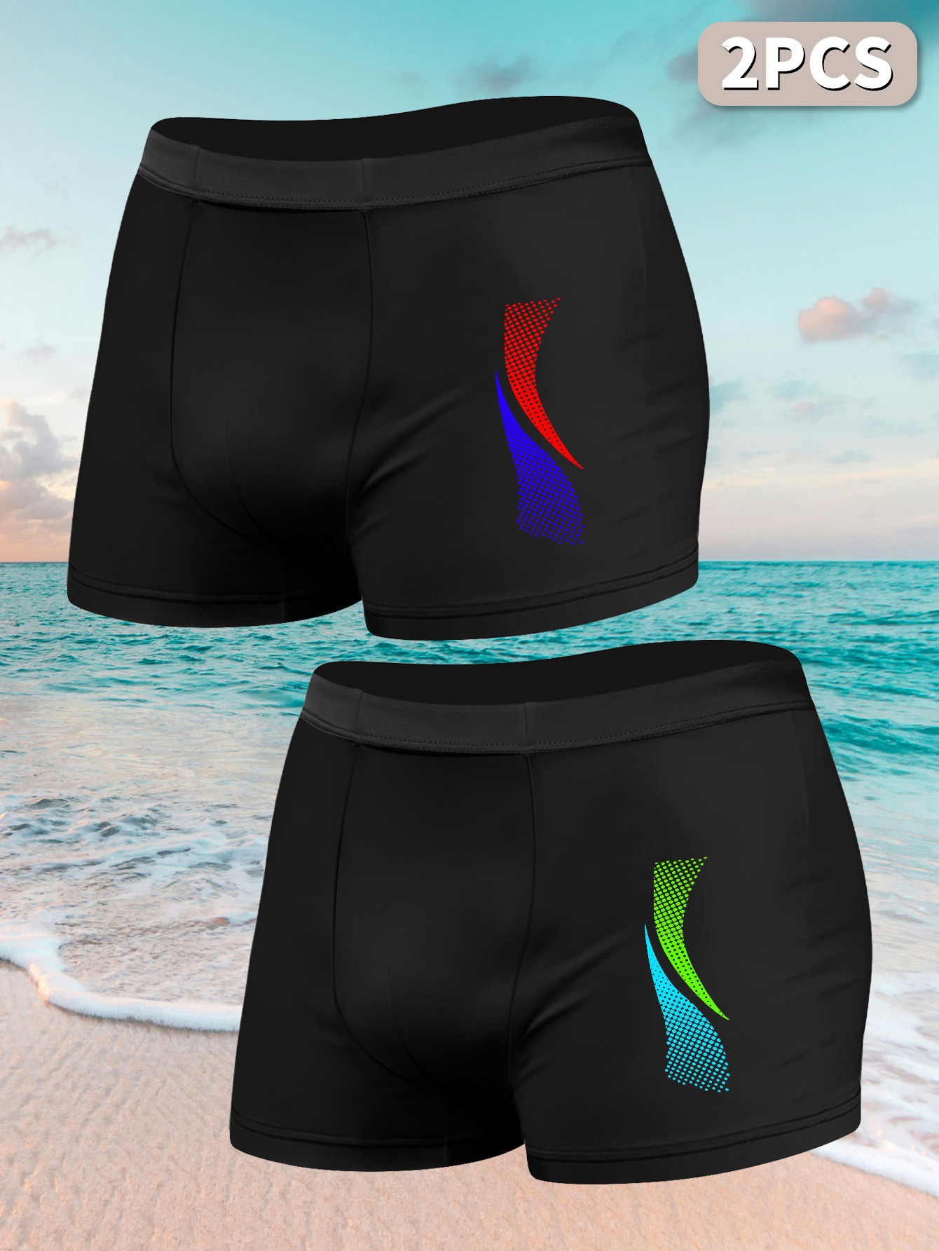 2pcs Men Swimwears with Sport  - Boyshort Underwear ulasan dan harga