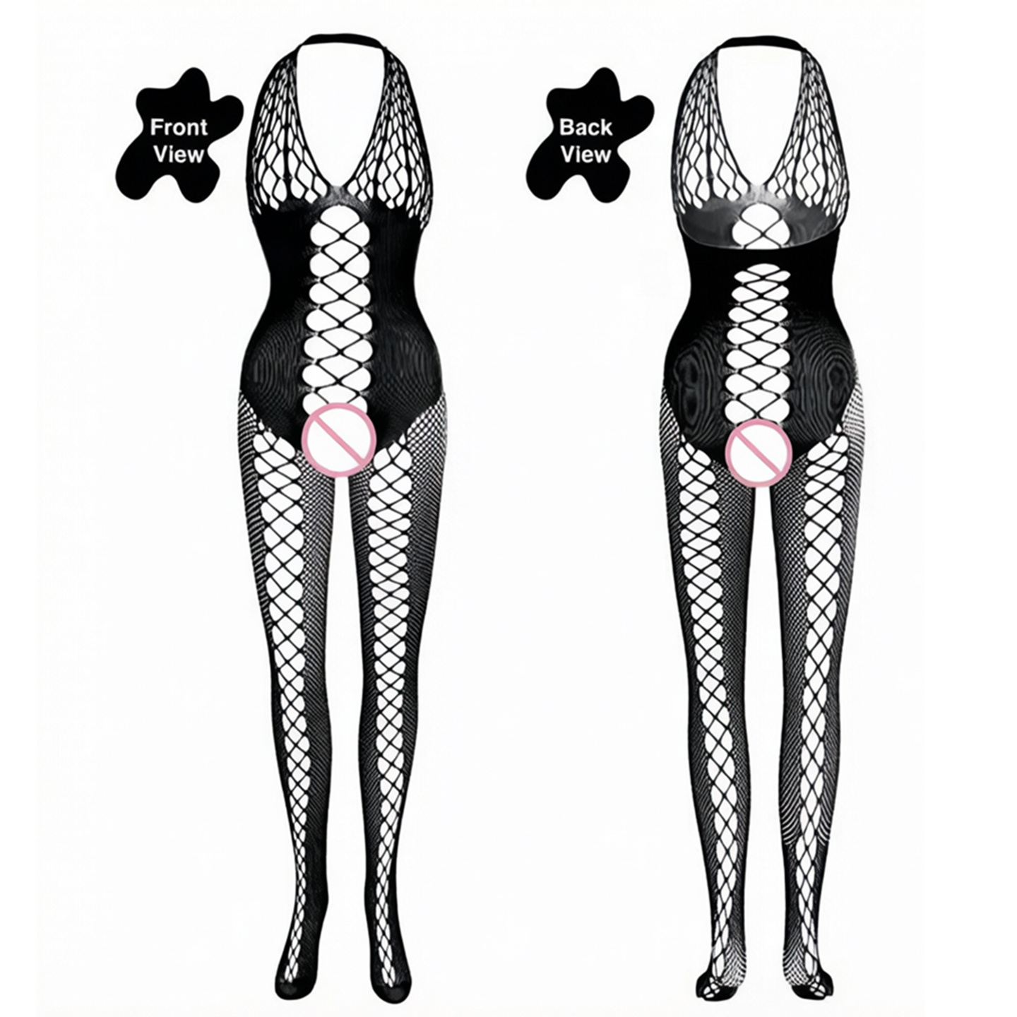 Sexy Lingerie Women Mesh Trans - Bodystocking Fishnet ulasan dan harga