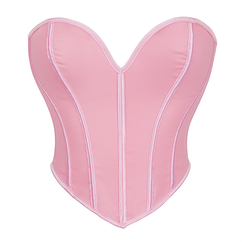 Pink Heart-shaped Bustier Crop - Strapless Bra Backless ulasan dan harga