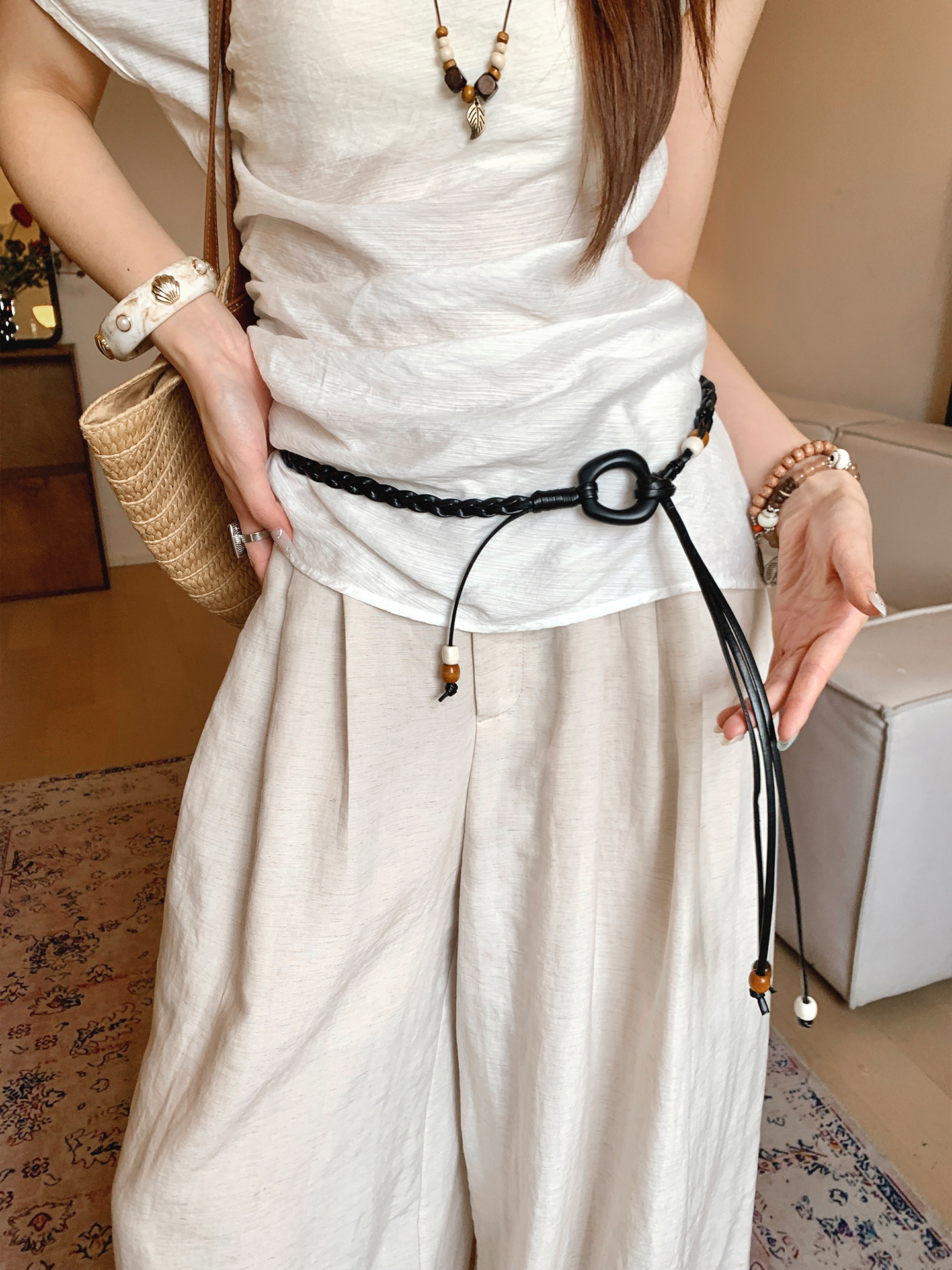 Vintage Ethnic Woven Beaded Wa - Corset Waist Cinch ulasan dan harga