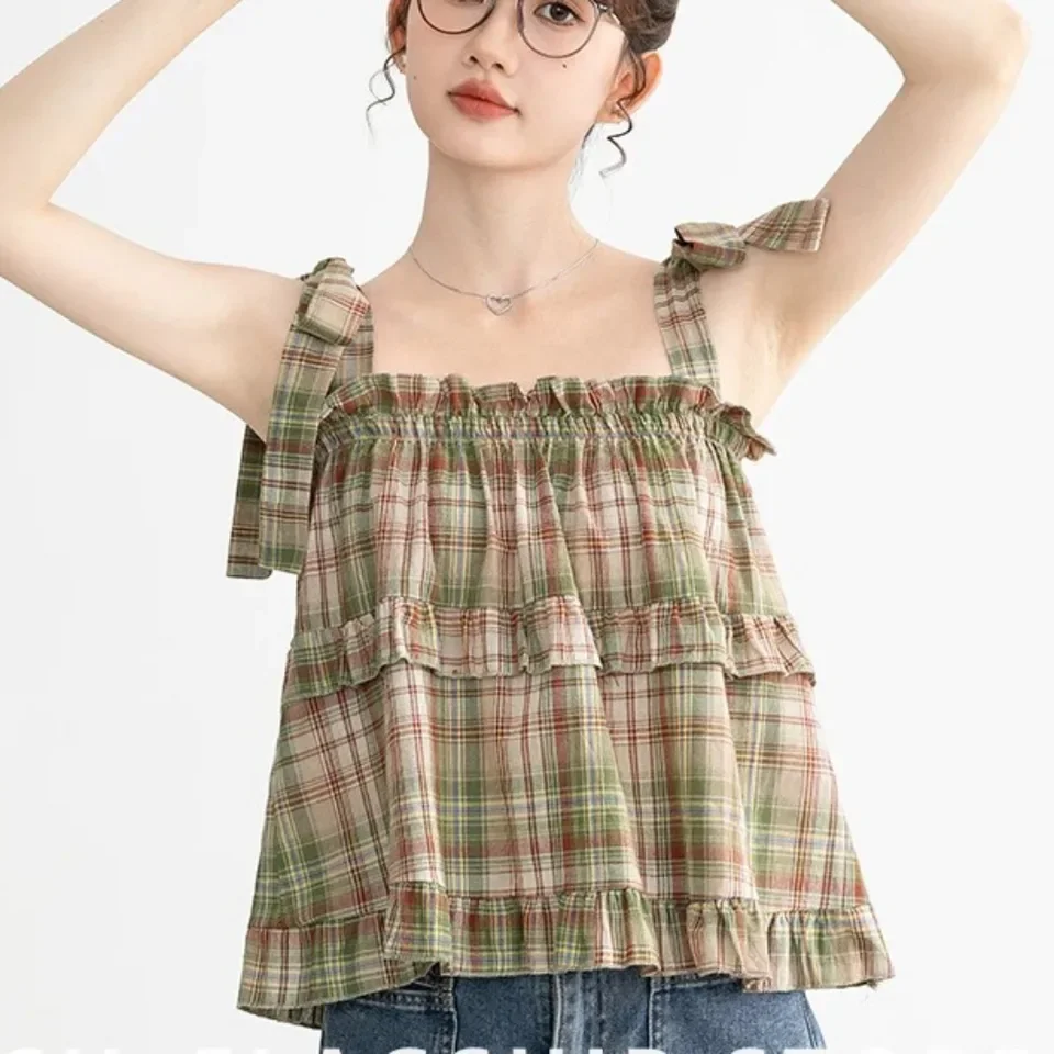 Y2K Hot Women Summer Acubi Jap - Cami Top Lace ulasan dan harga